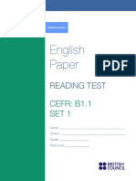English Paper Test B1.1 Set1 FINAL Reading