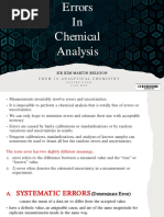 Errors of Analysis