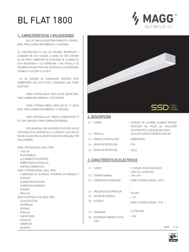 L6438 Luminaria Magg PDF Diodo emisor de luz Encendiendo