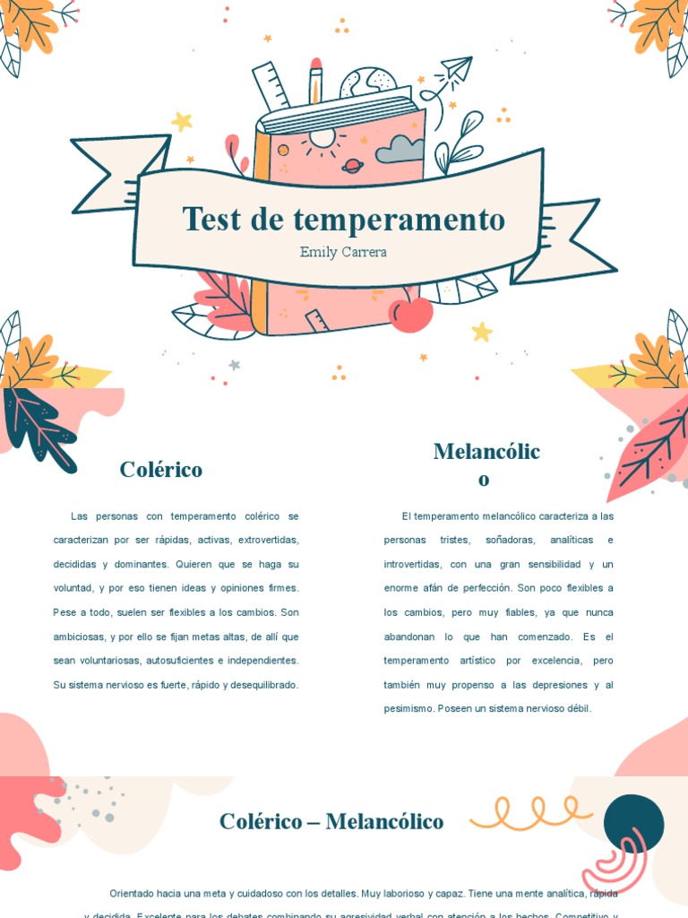 Test De Personalidad Pdf Temperamento Sicología