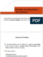 Research Problem and Hypothesis