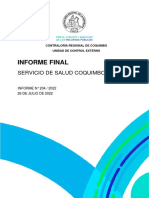 Grupos 2 y 4 - INFORME FINAL #204 - 2022 SERVICIO DE SALUD COQUIMBO AUDITORÍA A LA SEGURIDAD DE LOS SISTEMAS DE INFORMACIÓN - JUL.2022 - Censurado
