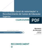 Autorizacao e Reconhecimento de Cursos de Educacao Superior