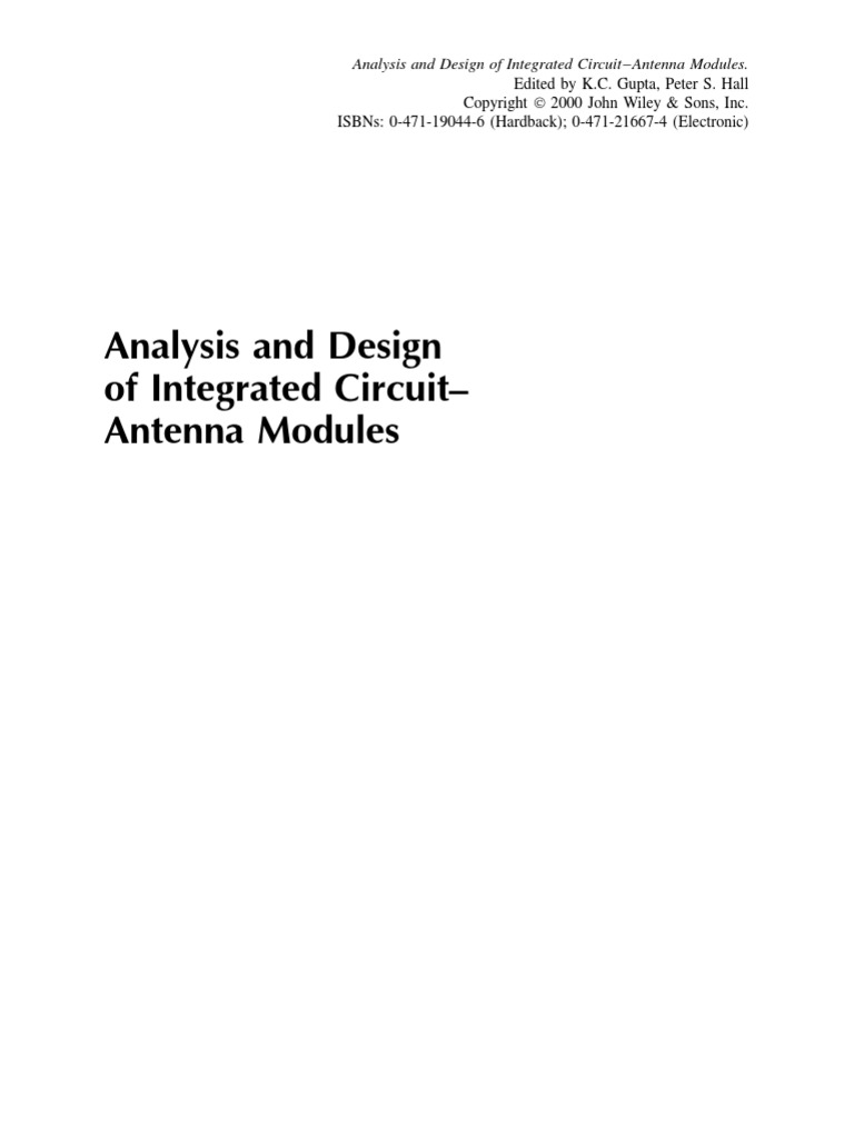 Analysis and Design of Integrated Circuit | PDF | Technology & Engineering