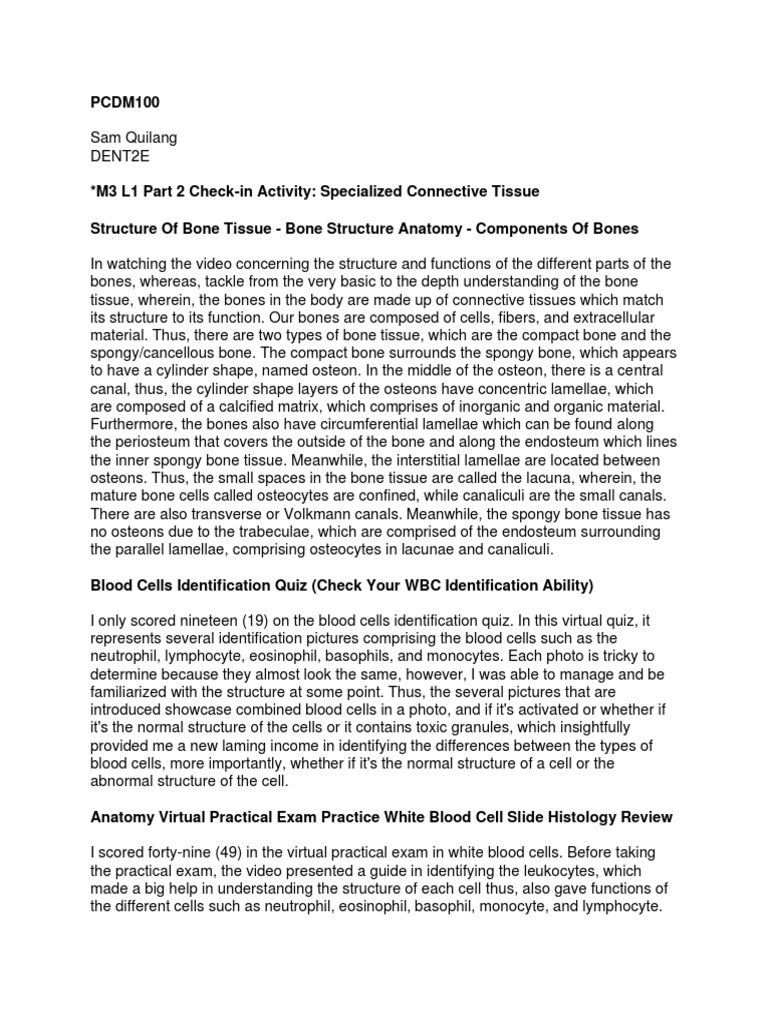 Understanding Bone Structure and Function through Video Lectures and Virtual Blood Cell