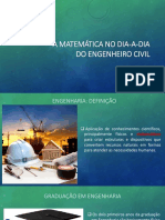 A MATEMÁTICA NO DIA-A-DIA DO ENGENHEIRO CIVIL