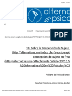 Sobre La Concepción de Sujeto en Freud y Lacán