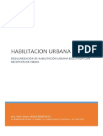 Memoria Descriptiva - Habilitacion Urbana