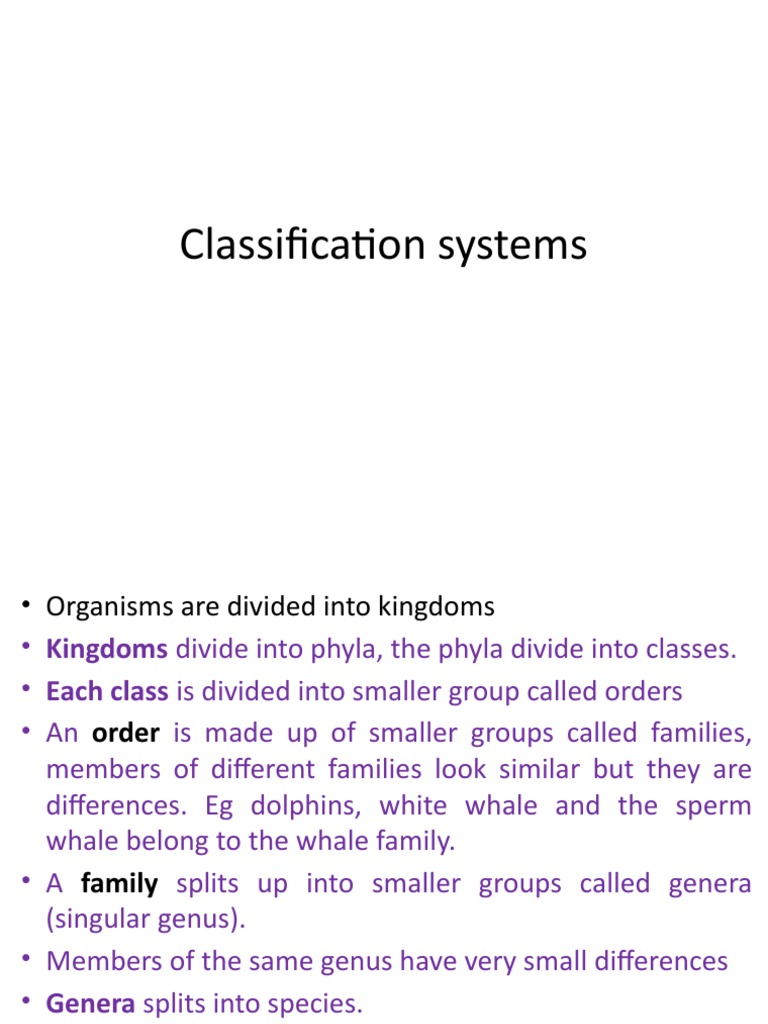 A Detailed Explanation of Biological Classification Systems from ...