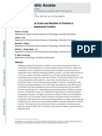 Os Custos e Benefícios Do Desenvolvimento Do Envolvimento Das Crianças No Conflito Interparental