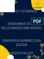Uniminuto y Su Fundador Catedra Minuto de Dios Oskar Nikolas Hernandez Useda Agostos 31 Del 2022