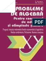 Gh Bordea_ Gheorghe Andrei_ Constantin Caragea_ Ion Cucurezeanu - Probleme de Algebră Pentru Concursuri de Admitere Şi Olimpiade Şcolare _ Progresii, Inducţia Matematică, Funcţia Exponenţială Şi Logar