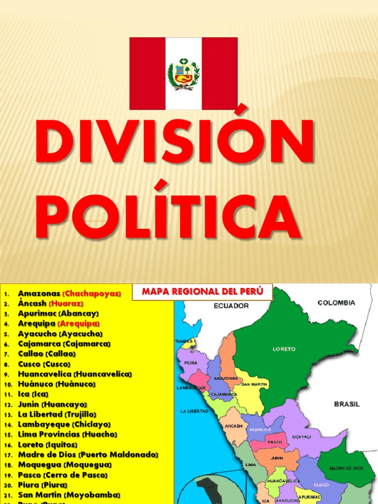 División Política del Perú | PDF | Perú