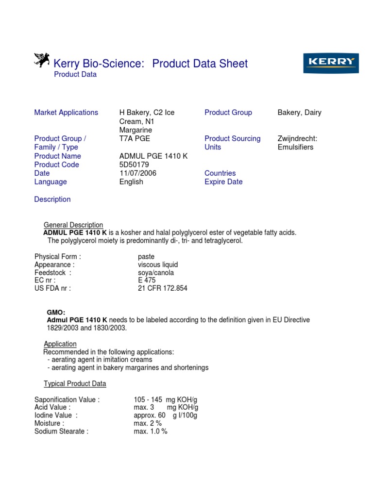 Admul PGE 1410 - PDS | PDF | Technology & Engineering