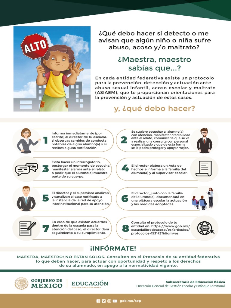 Protocolo de Prevención y Actuación Escolar | PDF | Abuso infantil ...