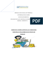 Notificación de riesgos laborales en consultorio médico