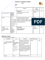 Calendario de Evaluaciones Unidad 3