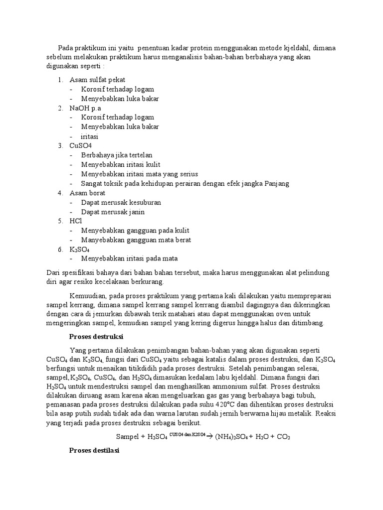 Pada Praktikum Ini Yaitu Penentuan Kadar Protein Menggunakan Metode
