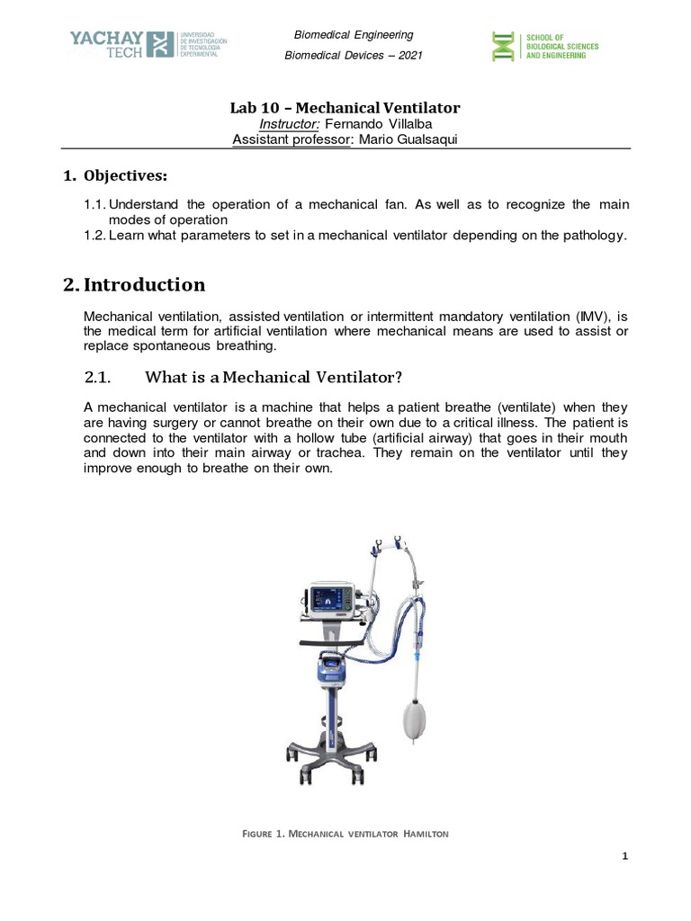Mechanical Ventilator Operation Guide | PDF | Breathing | Medicine