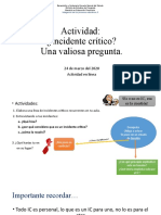 Actividad para Identificar Incidentes Críticos en El Aula