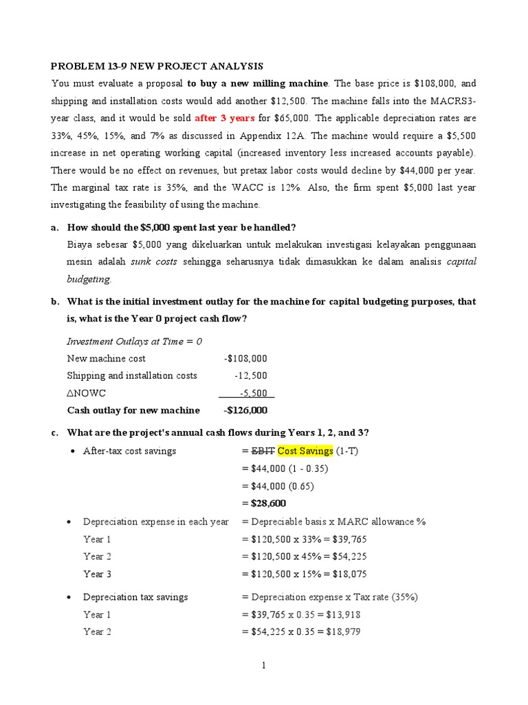 Analisis Proyek Mesin Baru Pdf Depreciation Coefficient Of Variation