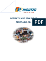 Manual Incotec Modulo 8 Normativa de Seguridad DS 024