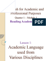 Quarter 1 English For Academic and Professional Purposes