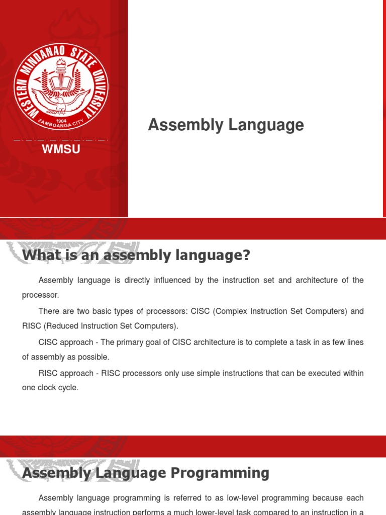 Assembly Language | PDF | Assembly Language | Computer Program