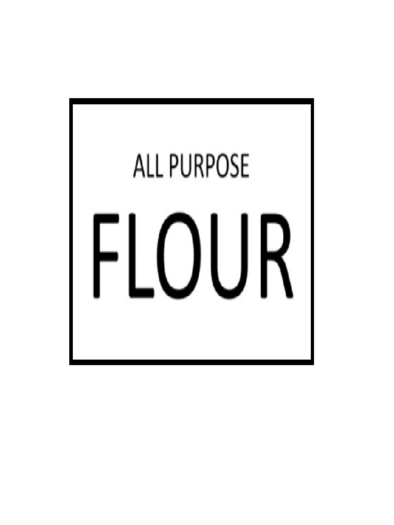 Sample Kitchen Label PDF