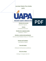 Distribución frecuencias UAPA contabilidad