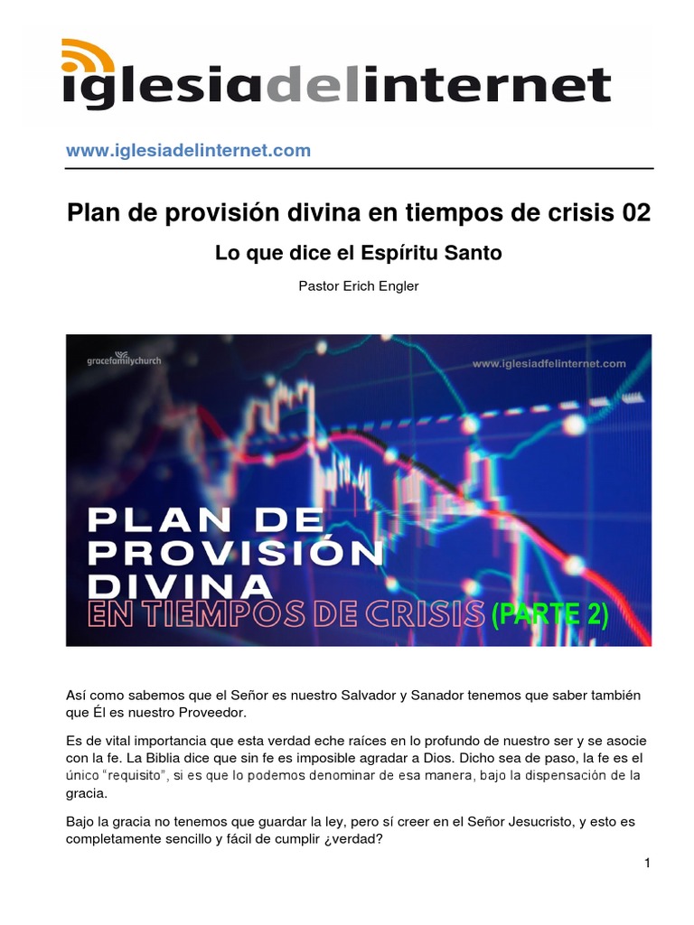 Plan de Provision Divina en Tiempos de Crisis-02 | PDF | espíritu Santo ...