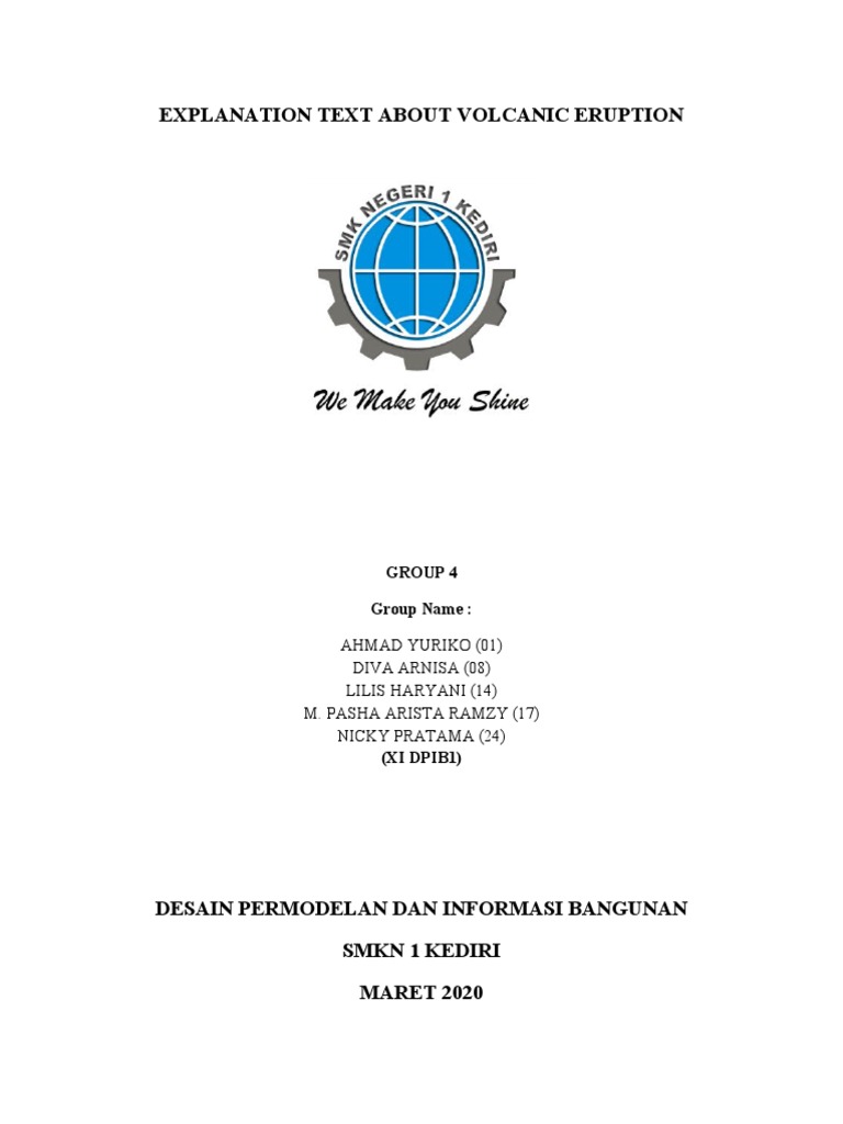 Explanation Text About Volcanic Eruption PDF Magma Volcano