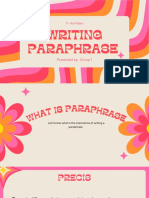 Writing Paraphrase