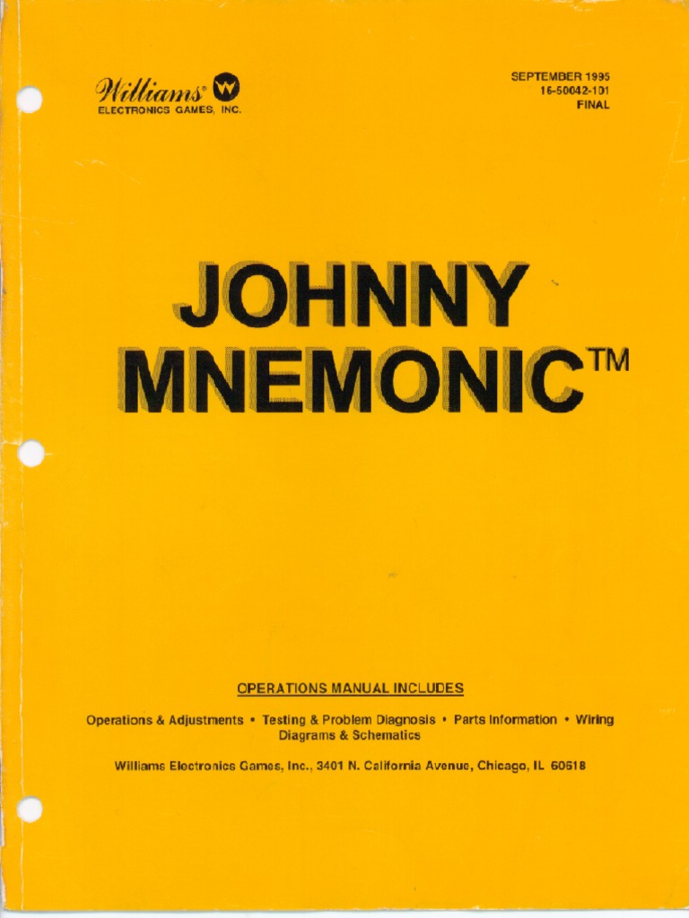 Williams Johnny Mnemonic Manual (PDFDrive) | PDF