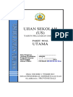 Form Soal Soal Ujian Sekolah, TP. 2020-2021