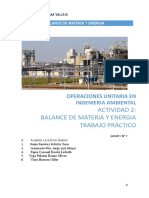 Actividad 2. Balance de Materia