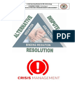 Criminology 6 Dispute Resolution and Crises Incidents Management - Compress