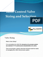 Basic Control Valve - Sizing & Selection