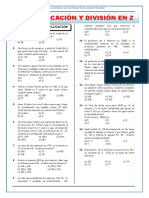 Ejercicios de Multiplicación y División para Primero de Secundaria