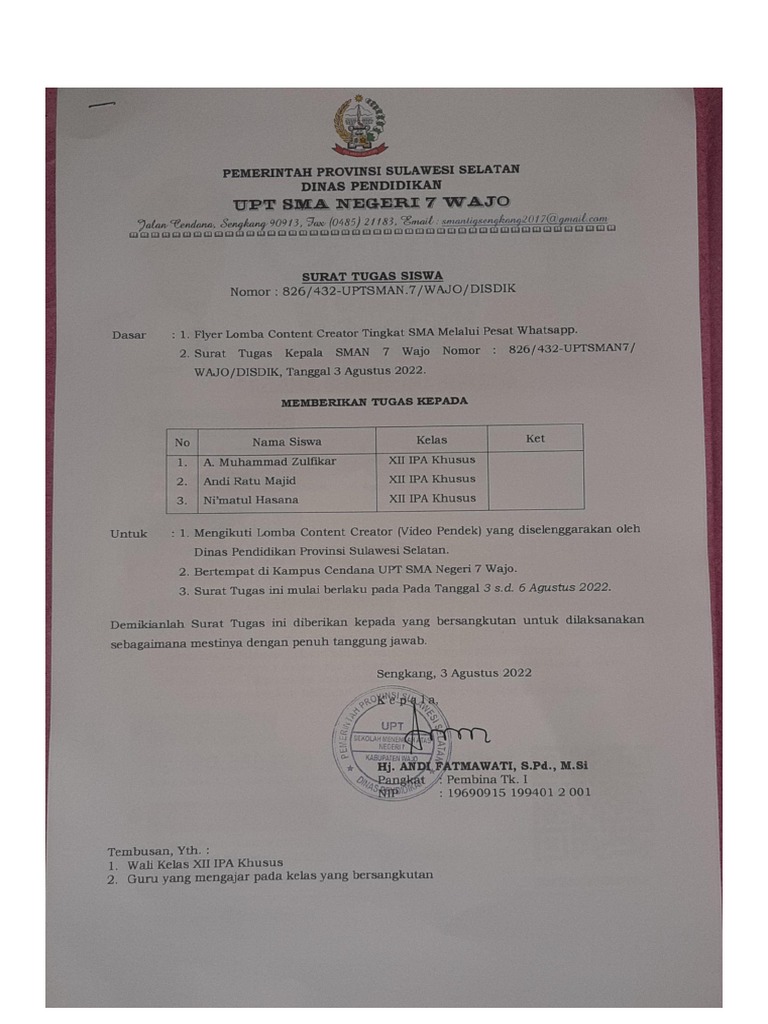 Surat Rekomendasi | PDF