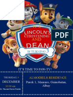 PAW PATROL INVITATION