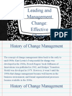 Leading and Management Change Effective Change Management