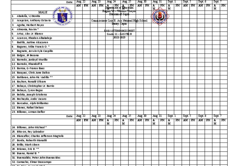 Daily Attendance GAS FBS B PDF