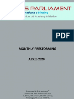 Monthly Prestorming April 2020