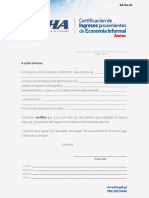 FHA Formulario de Anexo para Economia Informal