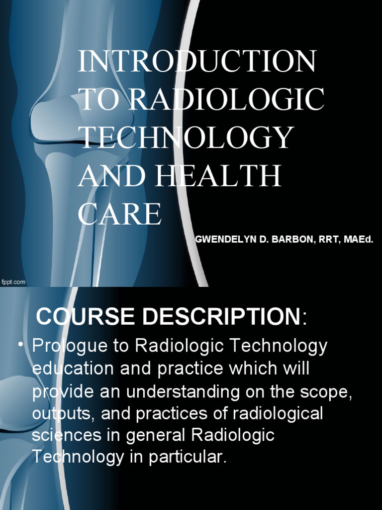 Course Outline 1 PDF Radiology Radiography