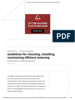 Guidelines For Choosing, Installing, Maintaining Offshore Metering - Offshore