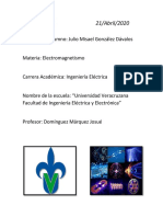 Capacitancia y Dieléctricos (Electromagnetismo) Julio Misael Glez. Davalos Ing. Electrica