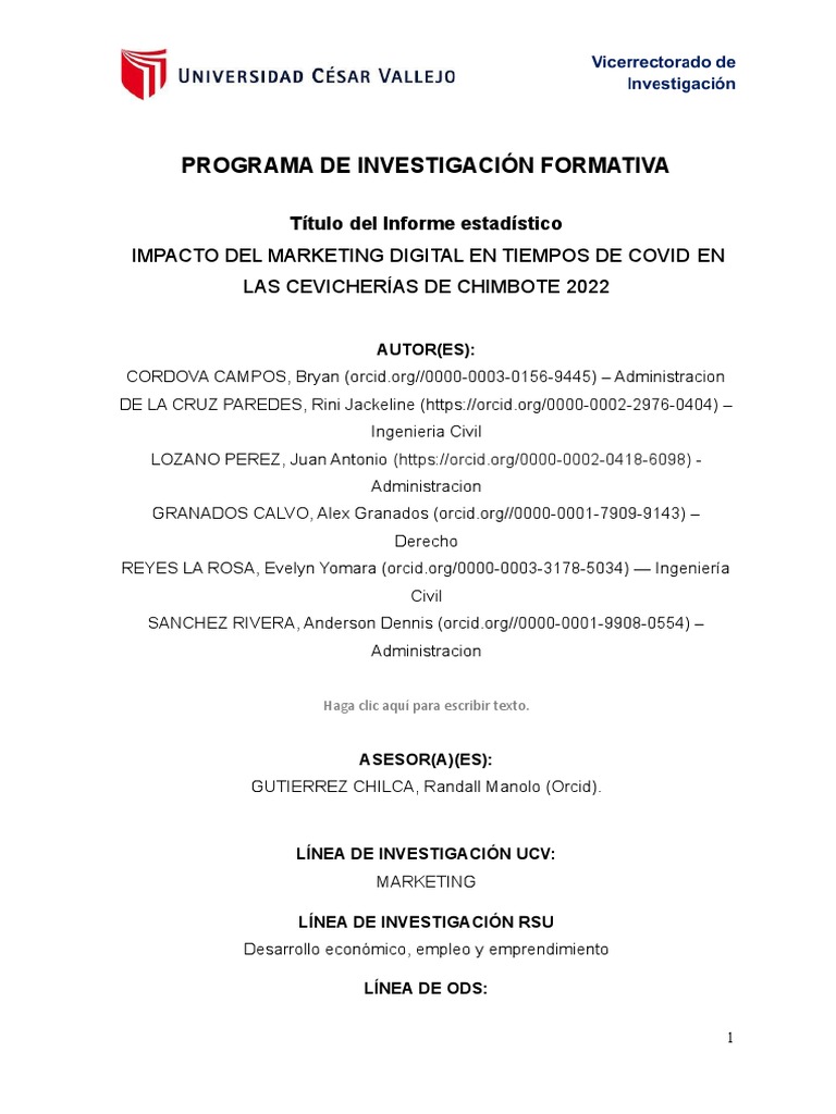 Impacto Del Marketing Digital en Tiempos de Covid en Las Cevicherías de ...