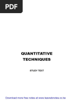 Quantitative Analysis Strathmore University Notes and Revision Kit